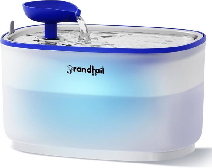 Meilleurs prix pour Fontaine à eau automatique pour chat 3L avec lumière LED et filtre à charbon actif,distributeur d'eau en acier inoxydable