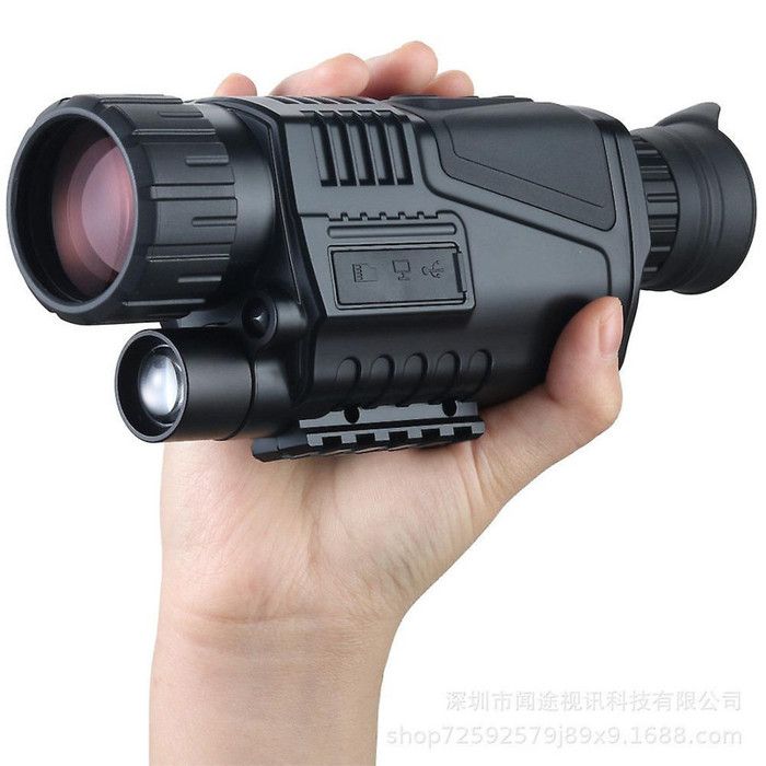 Monoculaire Vision Nocturne Numérique Infrarouge - Zoom 10x, Portée 800m, Pour Observation Et Chasse