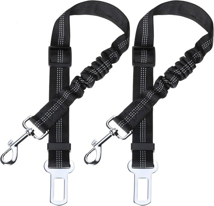 Meilleurs prix pour Ceinture de sécurité pour chien - YNKKVRE - Lot de 2 - Réglable - Absorption des chocs - Nylon épais
