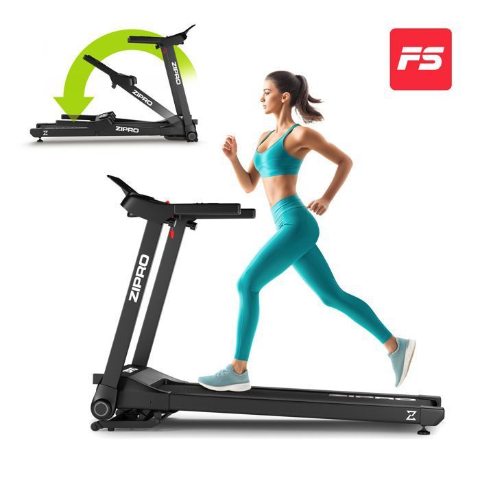 Tapis de Course Pliable - ZIPRO - Ramble - Inclinaison Électrique 0-10% - Vitesse 16 km/h - 130 kg