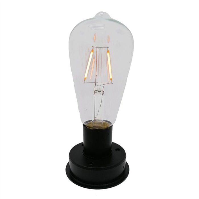 Ampoule Solaire LED Filament Tungstène 2800K Capteurs de Lumière Automatique Veilleuses Jardin 8.5Cm ODIPIE