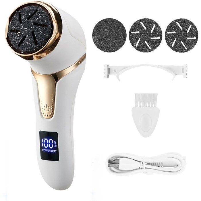 Rasoir électrique pour les pieds et coupe-ongles avec 3 têtes de rasage pour prévenir les callosités et la kératose