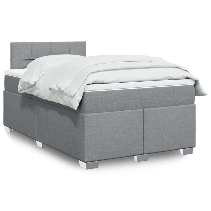 Cadre de lit avec matelas - Maison Exclusive - 120x190 cm - Gris clair - Sommier à lattes