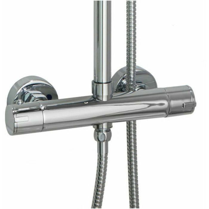 Mitigeur thermostatique rond - PZCC - PZCC - Double sortie - Chromé - Sécurité anti-brûlure