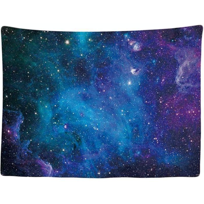 Tapisserie Murale Décorative Chambre Nature Galaxie Univers Planètes Système Solaire 200 x 150 cm Grand Galaxie multicolore TENTURE