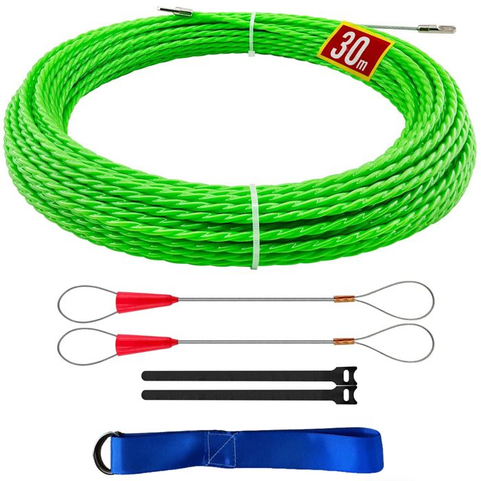 Aiguille Electricien-Tire Fils Electrique-Spirale Rétractable-Tire Fil- Ressort Pour Câbles et