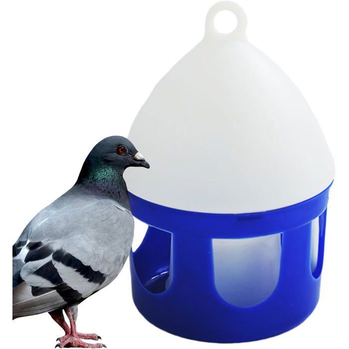 Abreuvoir pour Pigeons Fontaine à Eau pour Oiseaux 2 litres  Abreuvoir Anti-Renversement Démontable pour Volière
