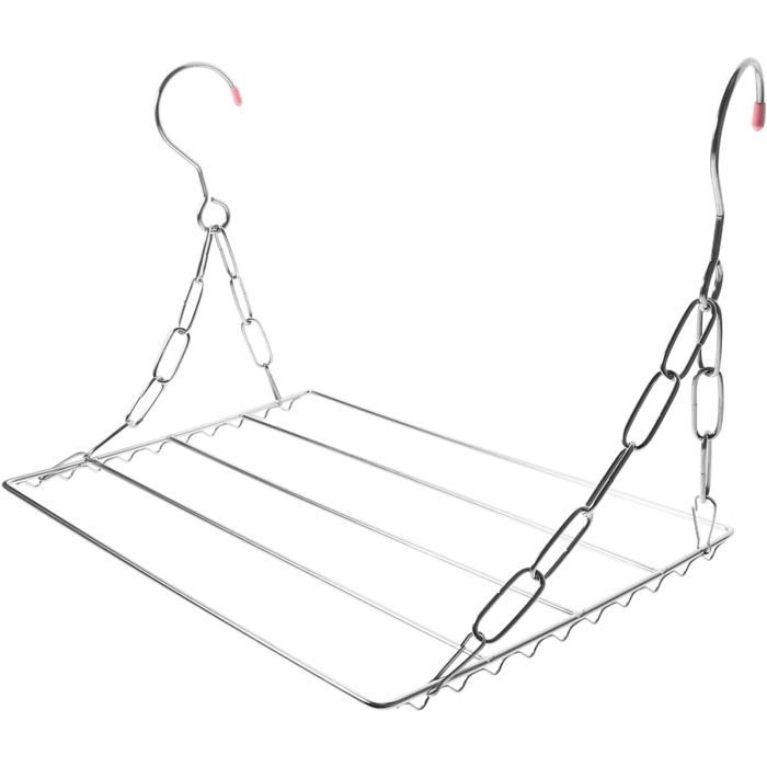 Séchoir À Linge Suspendu En Acier Inoxydable Étagère De Séchage Pour Chaussures Étendoir Linge Extérieur Accroche Balcon Sup[BI56]