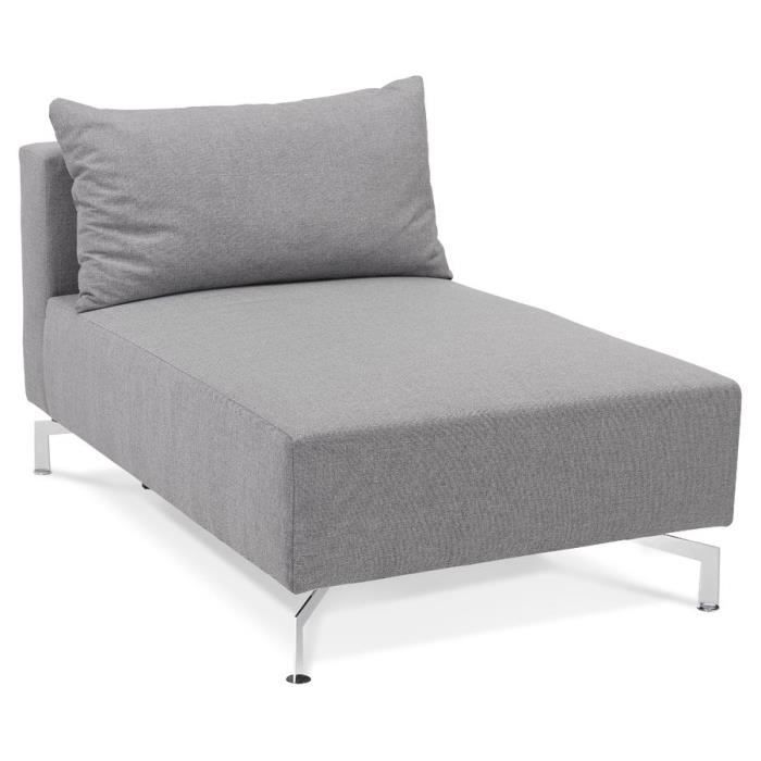 element de canape modulable voltaire longchair gris meridienne achat vente meridienne cdiscount