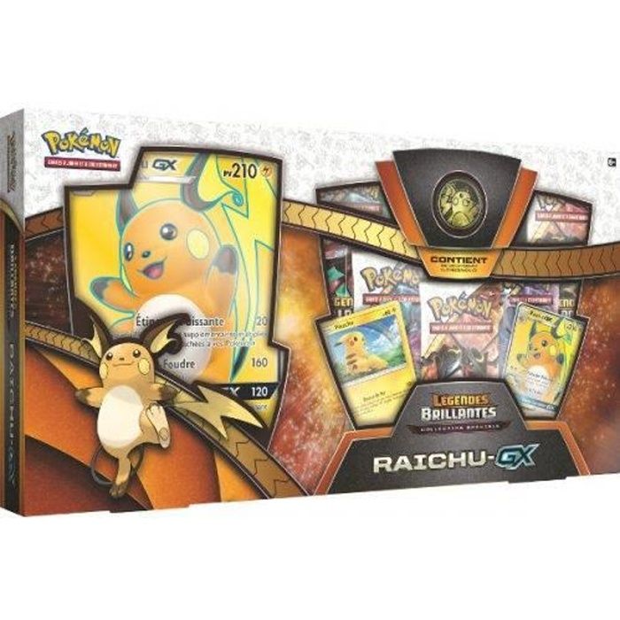 Coffret Pokemon Sl3 5 Raichu Gx Legendes Brillantes Fr Cdiscount Jeux Jouets