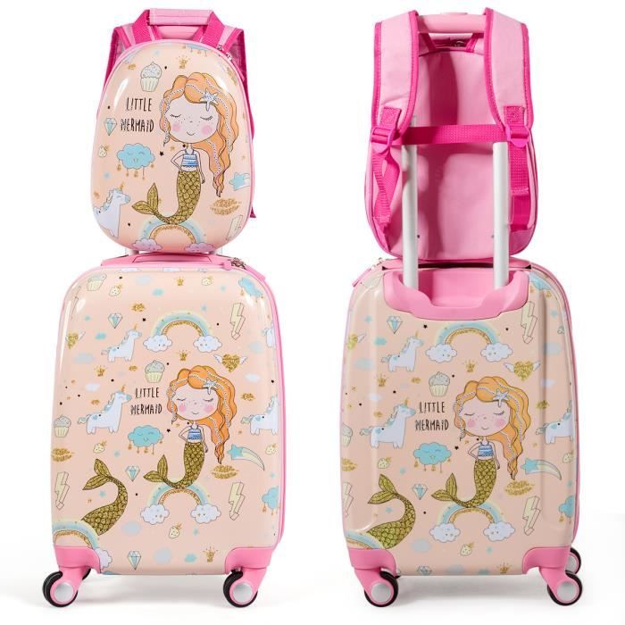 Dreamade Valise Pour Enfants De 18 Pouces Et Valise Pour Enfants De 12 Pouces Rose Achat Vente Valise Bagage Soldes Sur Cdiscount Des Le Janvier Cdiscount