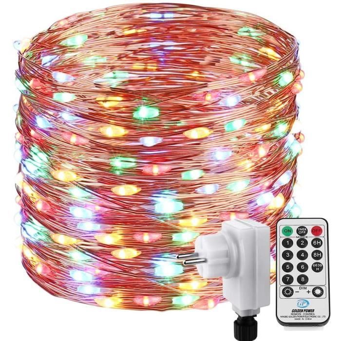 Guirlande lumineuse Vintage Rétro multicolore fleurs pétales