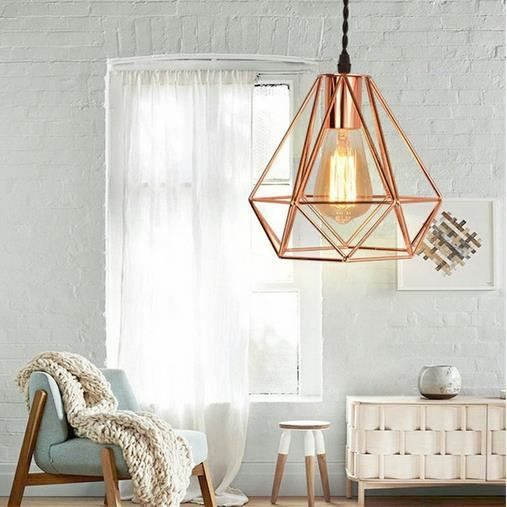 Moderne Placage Cage En Metal Lampe Suspension Vintage Placage Rose Gold Birdcage Creative Suspension Pour Restaurant Salon Achat Vente Moderne Placage Cage En Met Cdiscount