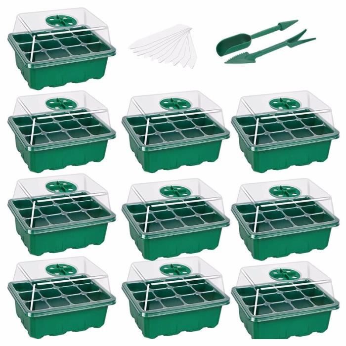 Lot 10 Capsules Superposition Air Verdant Touch - Boîte Culture Racines Plantes Propagation Haute Pression