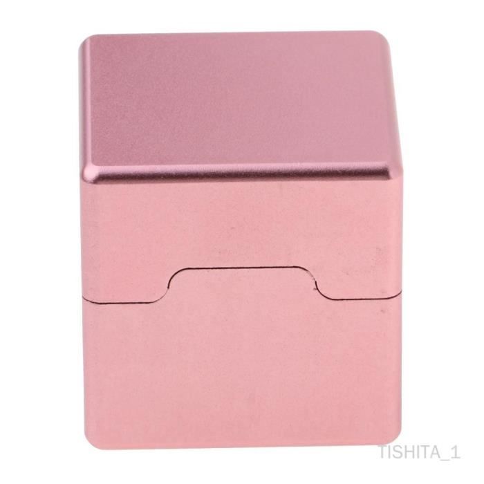 Mini Porte-Craie Magnétique Billard Aluminium – Étui Rouge Portable, Aimanté, Protection Queue & Craie