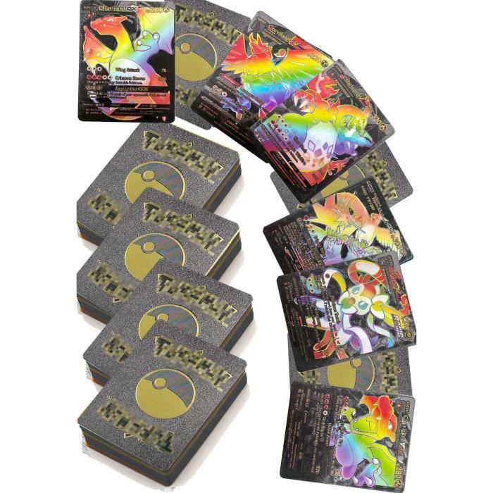 Lot De 55 Cartes Vmax En Or - Cartes Shiny Pokémon Style - Jeu Collection Cadeau Enfant