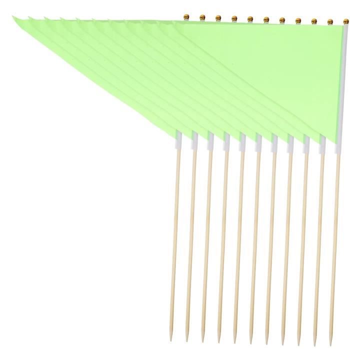 20 Drapeaux Triangulaires De Marquage Pour Pelouse Et Jardin - Colorés, Réutilisables, Sur Tige En Bois