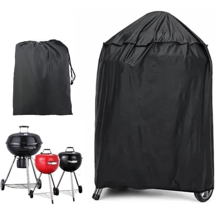 Housse De Barbecue Imperméable Polyester + PU - Taille 145x61x117 Cm - Cordon De Serrage Anti-vent - Protection Extérieure
