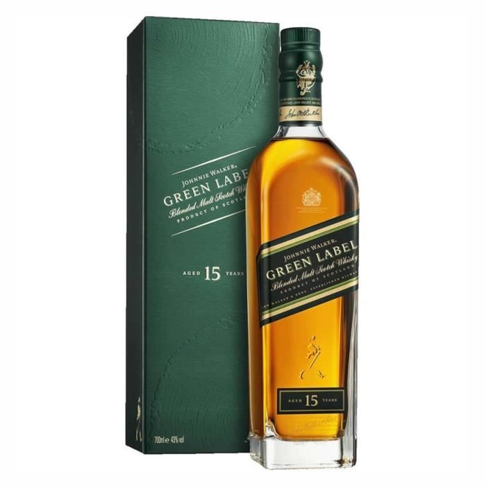 johnnie walker green avec coffret whisky 70cl 43 achat vente johnnie walker green avec cdiscount