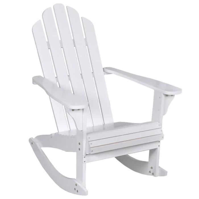 chaise à bascule de jardin contemporain - fauteuil de jardin chaises de cuisine - bois blanc