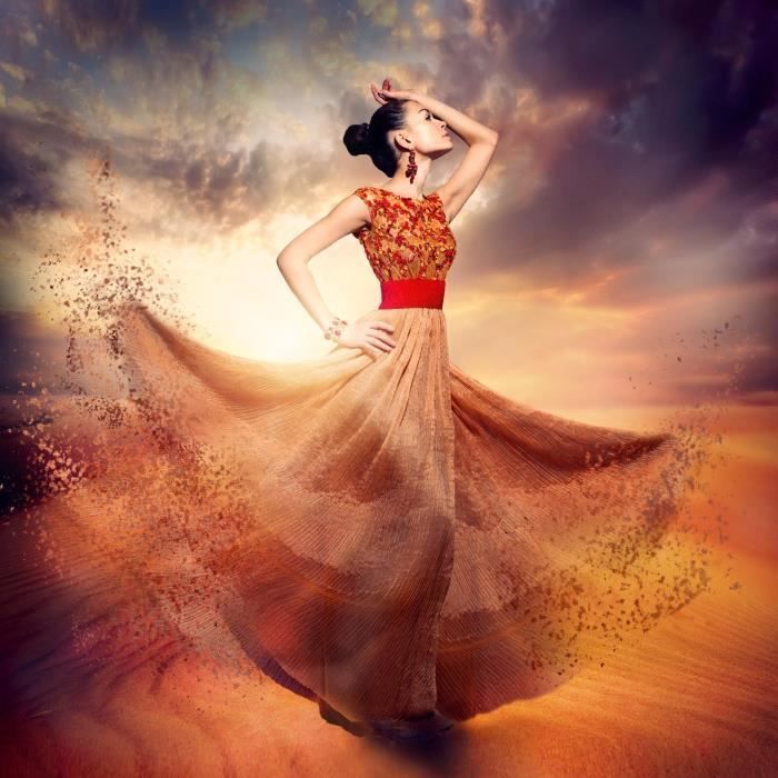 Stickers Muraux Deco Danseuse Flamenco 5x5 160x160cm Cdiscount Maison