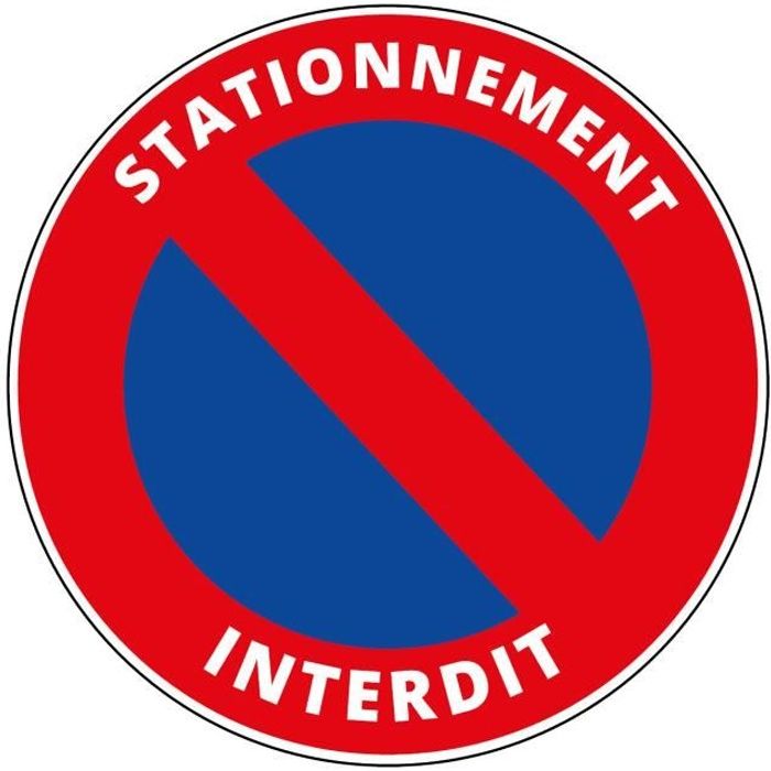 Panneau Stationnement Interdit Aluminium Cdiscount