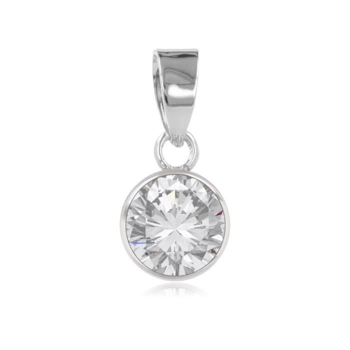 Pendentif Argent Zircone 7 Pierres Rhodie 599776 main image 1