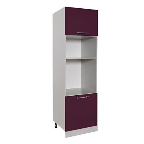 Easy Cuisine Element Colonne Four Et Micro Onde 60cm Aubergine