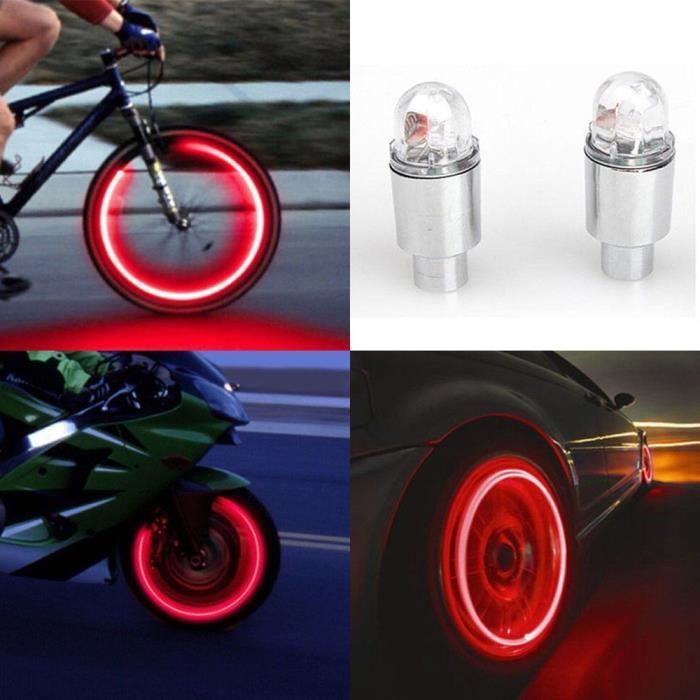 2PCS Lumière Vélo 5 DEL 8 modes Pneu Cyclisme Pour Lanterna Accessoires Vélo