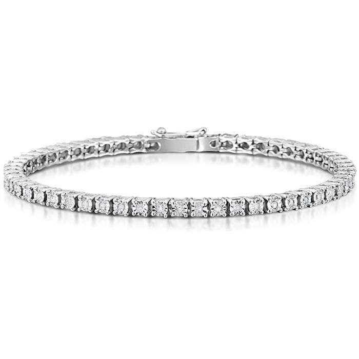 Belons Bracelet pour femme en forme de trèfle en argent sterling 925 avec  zircons cubiques et trèfle à quatre feuilles, Argent sterling, Oxyde de  zirconium : : Mode
