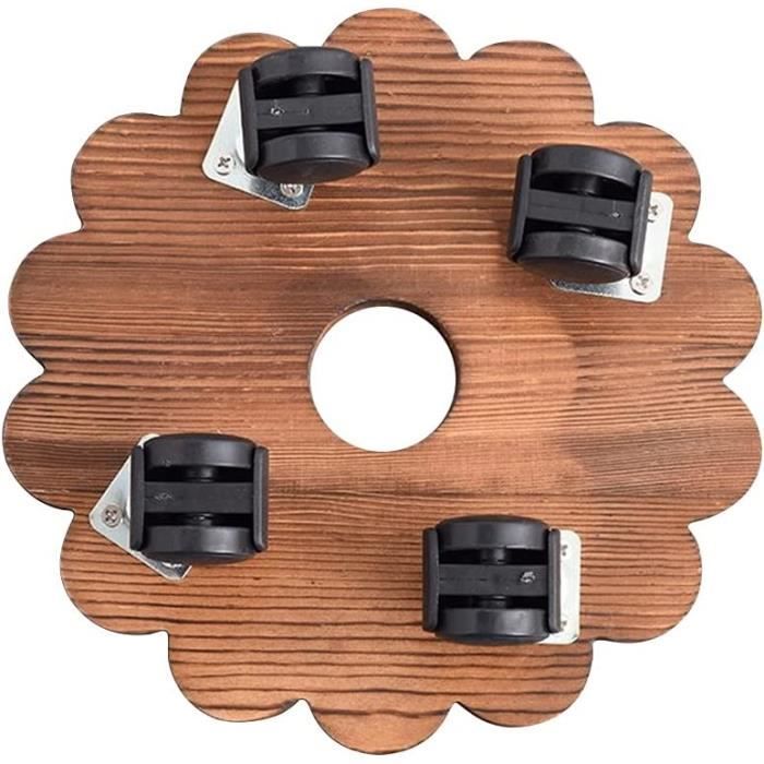 Pot Plante Tosnail - Lot De 3 Chariots à Plantes Avec Roulettes 🪴 Noir 26.6cm - Support Mobile Pour Pots Jusqu'à 40kg Porte Plante A Roulettes - 5