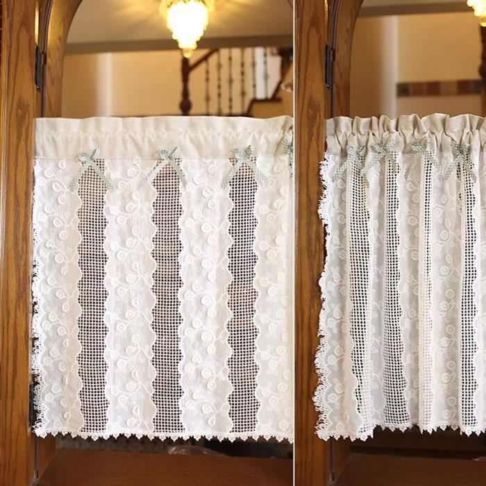 RIDEAU Rideau Courts Brise-bise Romantique en Dentelle - Rideaux De ...