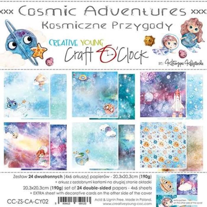 Set De 12 Feuilles De Papier Scrapbooking Album Soulmates De Craft O Clock 155x305 Cm