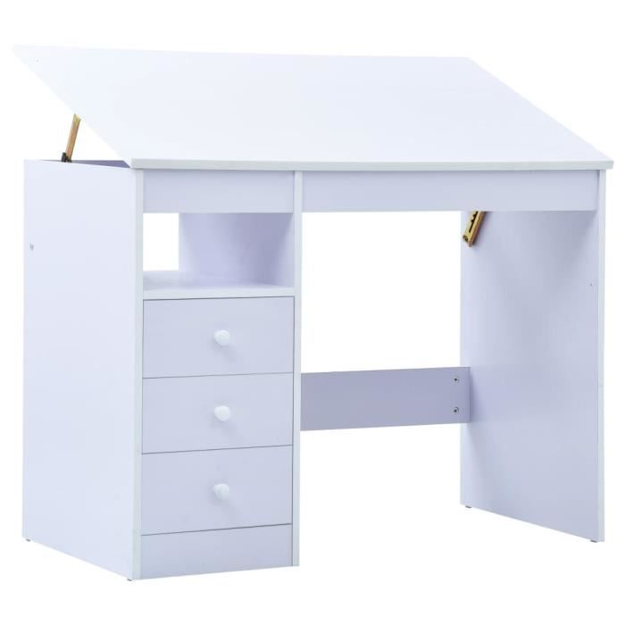 Bureau D’ordinateur Bois Et Métal – Marron – Polyvalent