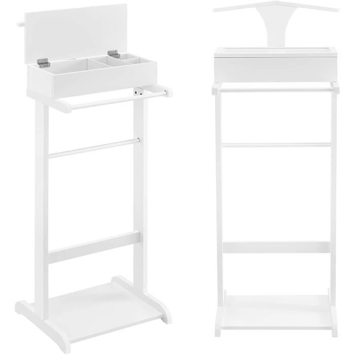 GGFHH Multifonctionnel Valet De Chambre En Bois Avec Plateau Et Étagère à Chaussures Facile à Assembler Pour Salon Bureau Chambre 43.1x34.2x106.6 Cm