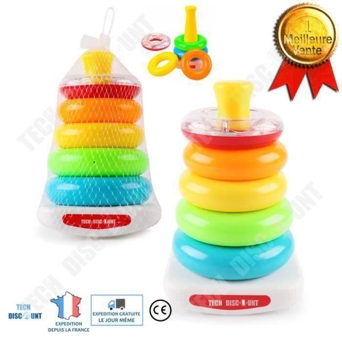 Jouet Pour Bebe Naissance 1 An 6 9 Mois Pas Cher Anneaux Ludique Pyramide Arc En Ciel Coordination Activite Apprentissage Cdiscount Jeux Jouets