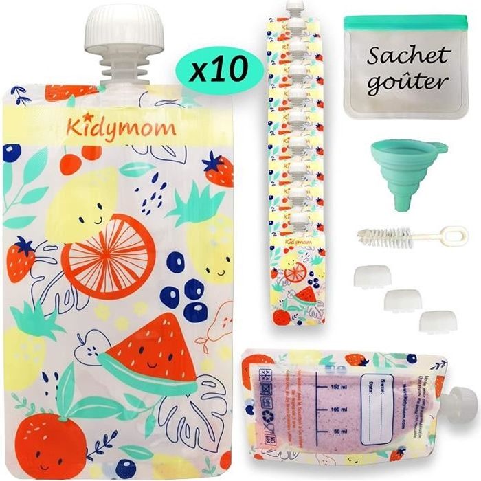 Gourde réutilisable repas bébé ou enfant pour compoteyaourt a boire