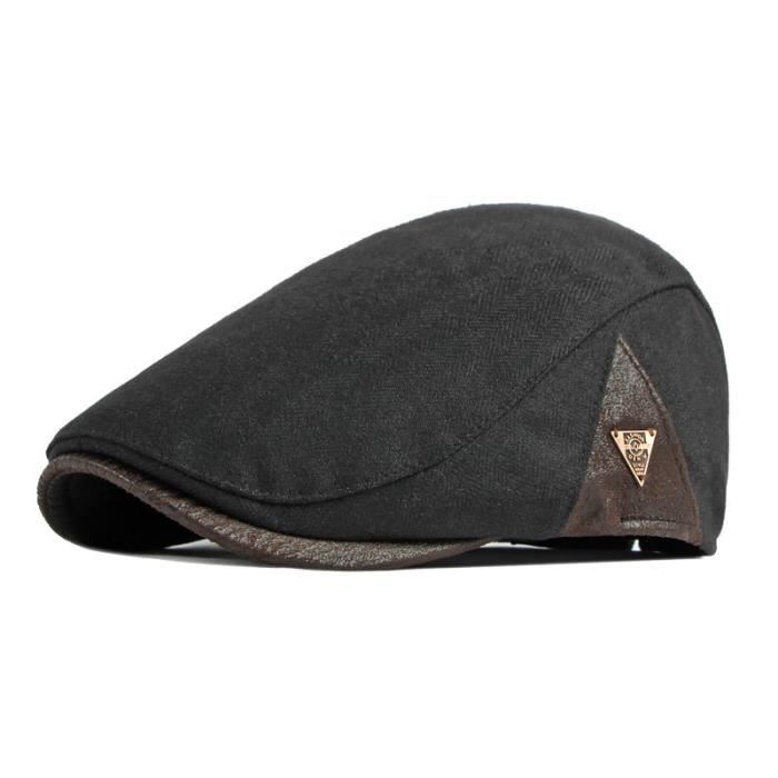 Casquette,Casquette de livreur de journaux pour hommes, plat rétro de