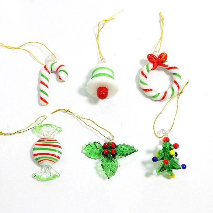 Lot De 5 Sapins De Noël En Verre Mercure Avec LED - Décorations De Table Lumineuses, Hauteurs 11 à 15 Cm - Alimentation Piles