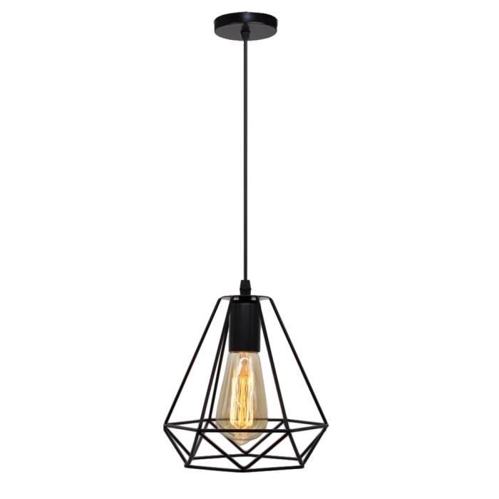 Lustre Adjustable Cage Diamant En Fer Noir Lustre Suspension Luminaire Pour Salon Achat Vente Lustre Adjustable Cage Diam Soldes Sur Cdiscount Des Le 20 Janvier Cdiscount