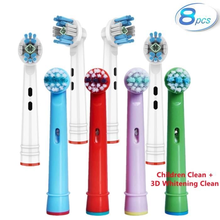 Lot De 4 Têtes De Brosse à Dents Oral-B Compatible - Pour Brosses électriques Rotatives - Neuves
