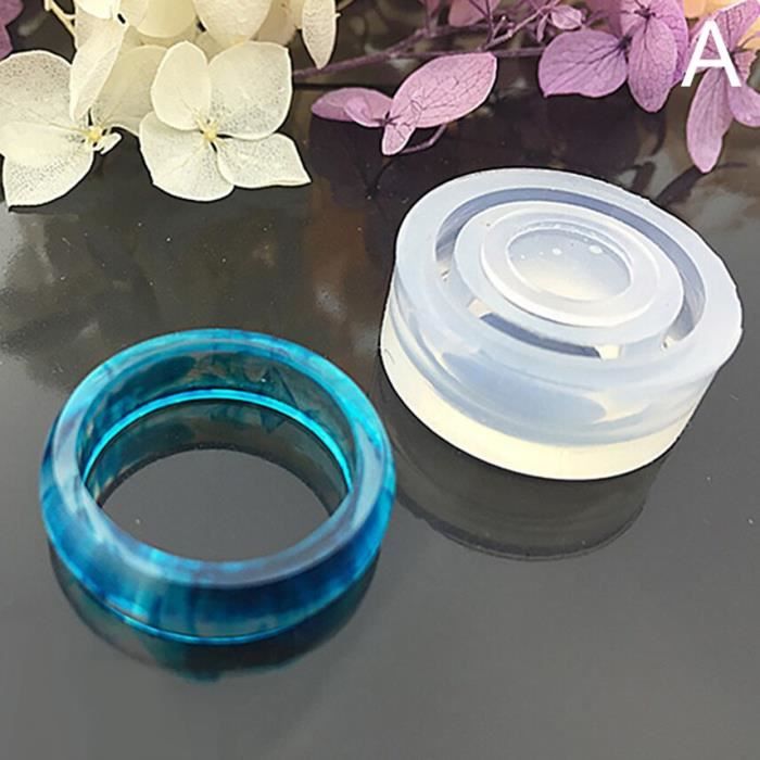 Bague en deals résine transparente