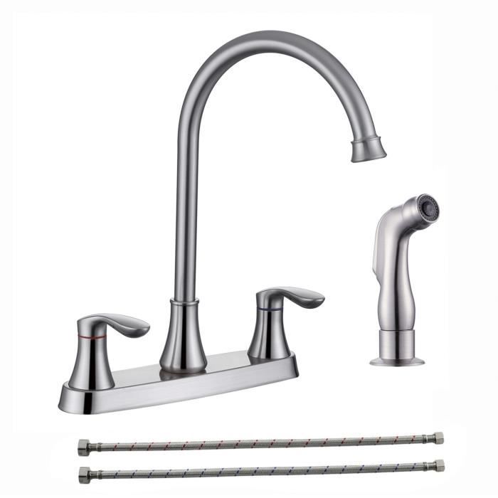 Robinet Mélangeur De Cuisine Trend S - Bec Rotatif 90 Mm - Raccord UniQuick 12 Mm - Finition Chrome - 9