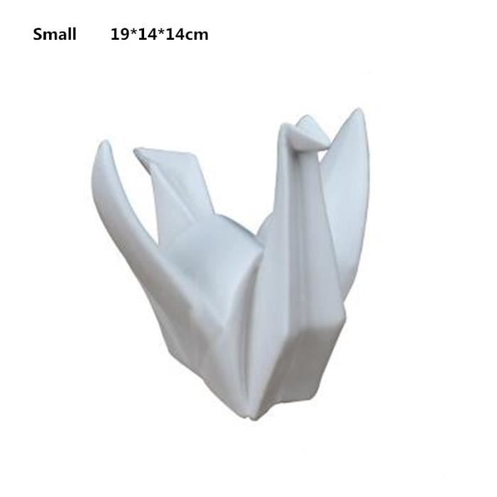Statue Abstraite En Céramique Blanche Et Argent - Décoration D'Intérieur Moderne Pour Salon, Bureau - 2