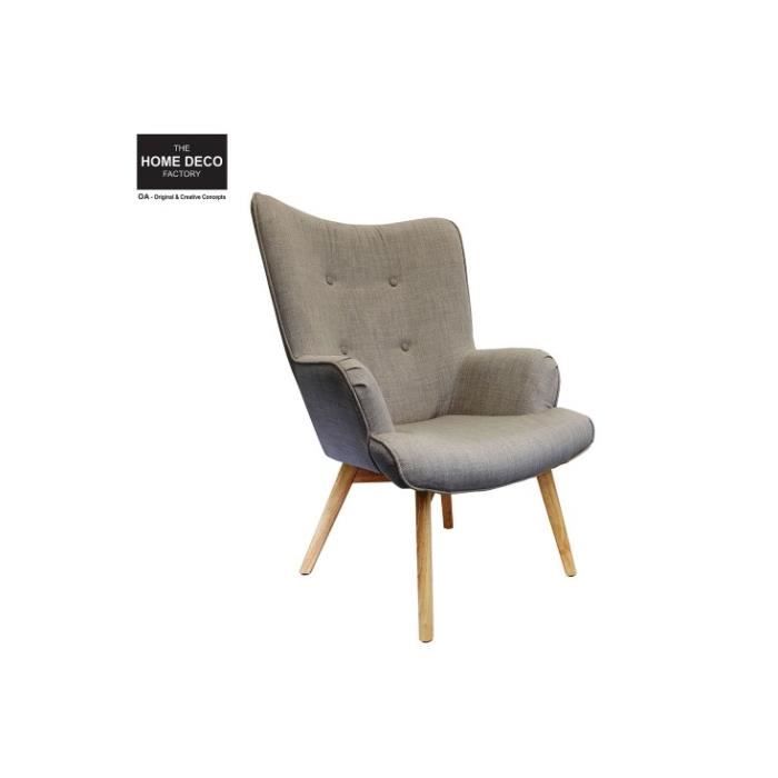 fauteuil - beldeko - helsinki - tissu - gris - style scandinave moderne