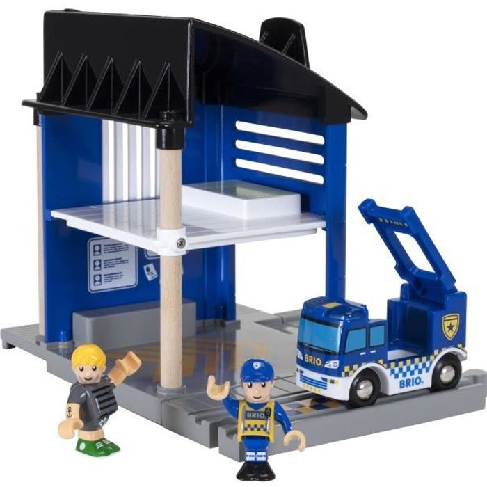 Brio World Commissariat de Police - Accessoire son et lumière pour circuit de train en bois - Ravensburger - Dès 3 ans - 33813