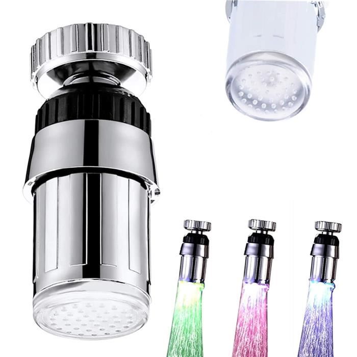 Robinet D'eau LED Coloré à 2 Paquets Avec 3 Couleurs Changement De Contrle De La Temprature Torchon De Robinet De Courant Deau Pour La Cuisine Et Les Salles De Bains 24126069