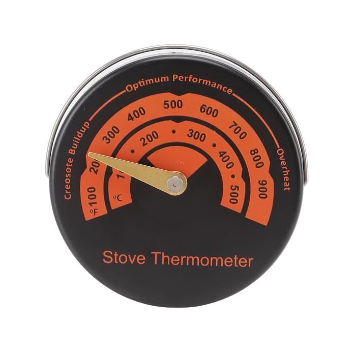 Thermomètre de cheminée thermomètre de tuyau de poêle magnétique thermomètre de tuyau de poêle à feu compteur de tuyau de conduit magnétique pour garder le bois