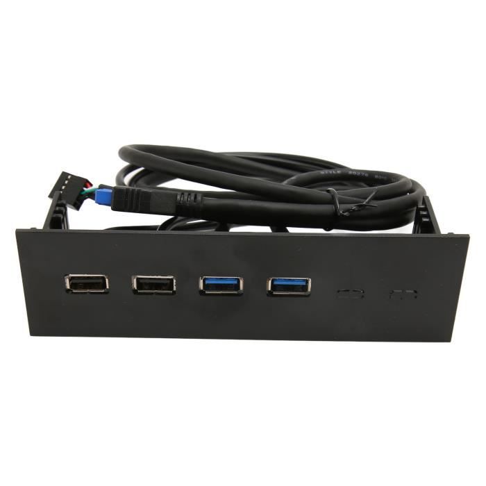 Adaptateur Hub USB Pour Panneau Avant 5,25 Pouces (USB-C, USB 3.0, USB 2.0, Audio)