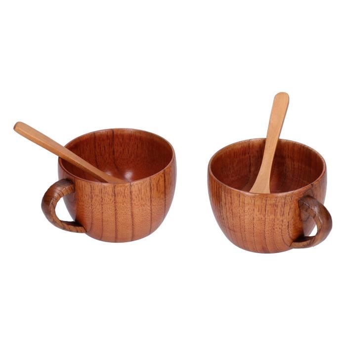 Chope à Bière En Bois Delaman | Style Rétro | Grande Capacité | Pour Bière, Café, Thé | Cadeau Original